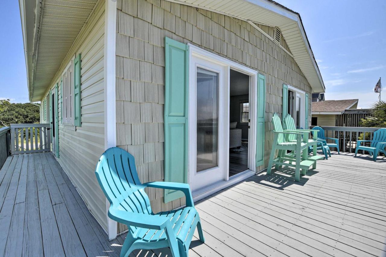 Oak Island Beach Abode With Deck Walk To Shore! Dış mekan fotoğraf