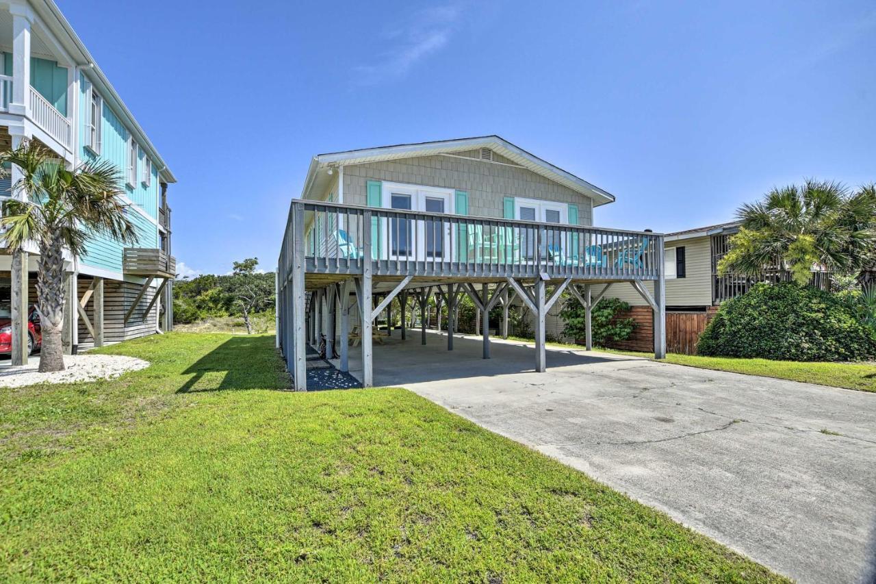 Oak Island Beach Abode With Deck Walk To Shore! Dış mekan fotoğraf